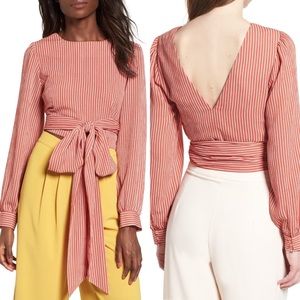 CHRISELLE x J.O.A tie waist top